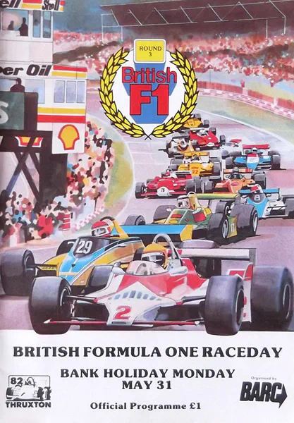 1982-05-31 | Rivett Supply Trophy | Thruxton | Formula 1 Event Artworks | formula 1 event artwork | formula 1 programme cover | formula 1 poster | carsten riede