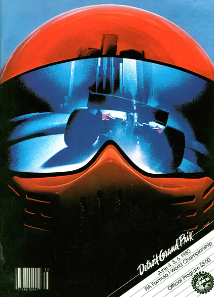 1982-06-06 | United States Grand Prix | Detroit | Formula 1 Event Artworks | formula 1 event artwork | formula 1 programme cover | formula 1 poster | carsten riede