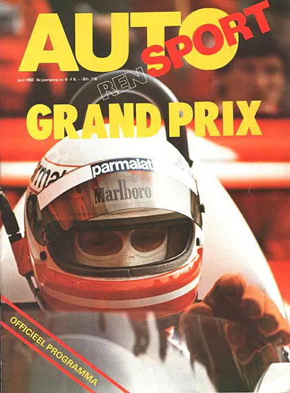 1982-07-03 | Grote Prijs Van Nederland | Zandvoort | Formula 1 Event Artworks | formula 1 event artwork | formula 1 programme cover | formula 1 poster | carsten riede