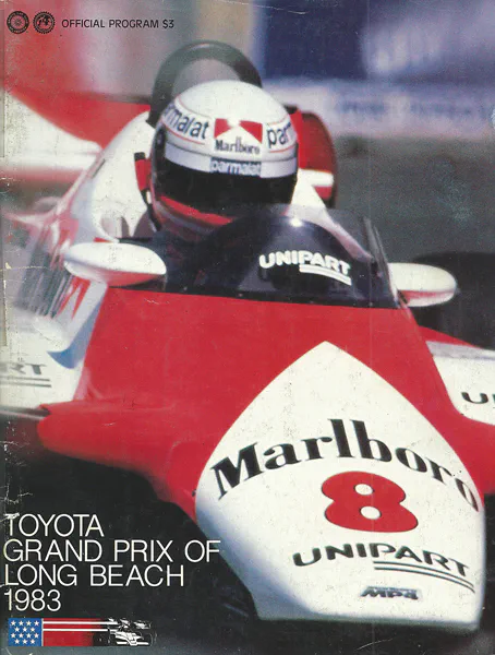 1983-03-27 | United States Grand Prix | Long Beach | Formula 1 Event Artworks | formula 1 event artwork | formula 1 programme cover | formula 1 poster | carsten riede