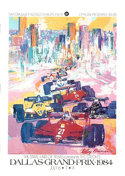 1984-07-08 | United States Grand Prix | Dallas | Formula 1 Event Artworks | formula 1 event artwork | formula 1 programme cover | formula 1 poster | carsten riede