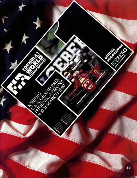 1990-03-11 | United States Grand Prix | Phoenix | Formula 1 Event Artworks | formula 1 event artwork | formula 1 programme cover | formula 1 poster | carsten riede