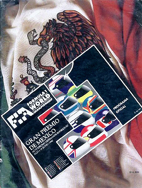 1990-06-24 | Gran Premio De Mexico | Mexico | Formula 1 Event Artworks | formula 1 event artwork | formula 1 programme cover | formula 1 poster | carsten riede