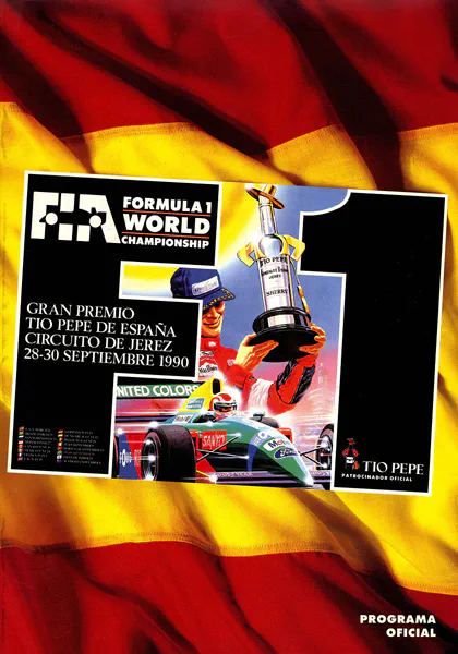 1990-09-30 | Gran Premio De Espana | Jerez de la Frontera | Formula 1 Event Artworks | formula 1 event artwork | formula 1 programme cover | formula 1 poster | carsten riede