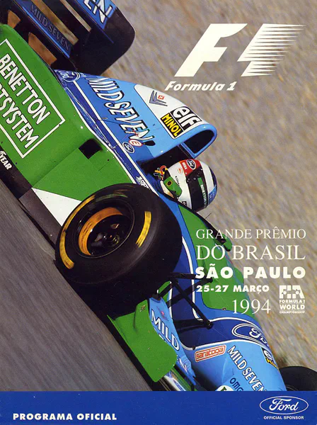 1994-03-27 | Grande Premio Do Brasil | Interlagos | Formula 1 Event Artworks | formula 1 event artwork | formula 1 programme cover | formula 1 poster | carsten riede