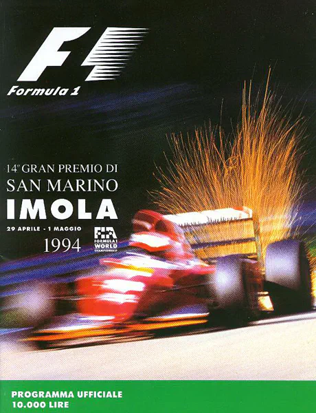 1994-05-01 | Gran Premio Di San Marino | Imola | Formula 1 Event Artworks | formula 1 event artwork | formula 1 programme cover | formula 1 poster | carsten riede