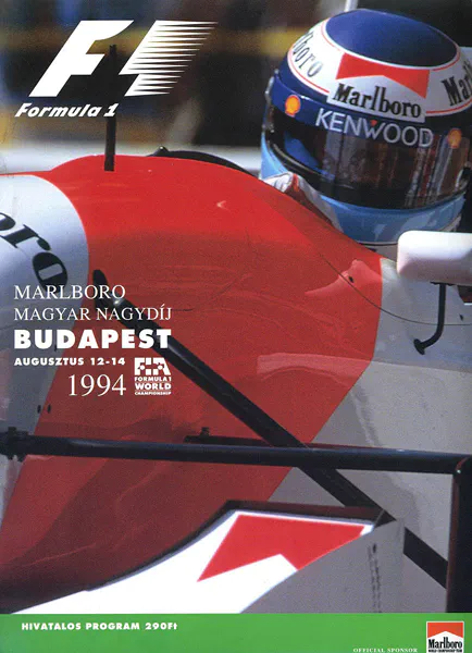 1994-08-14 | Magyar Nagydij | Budapest | Formula 1 Event Artworks | formula 1 event artwork | formula 1 programme cover | formula 1 poster | carsten riede