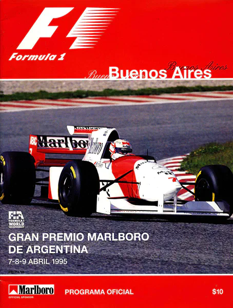 1995-04-09 | Gran Premio De La Republica Argentina | Buenos Aires | Formula 1 Event Artworks | formula 1 event artwork | formula 1 programme cover | formula 1 poster | carsten riede