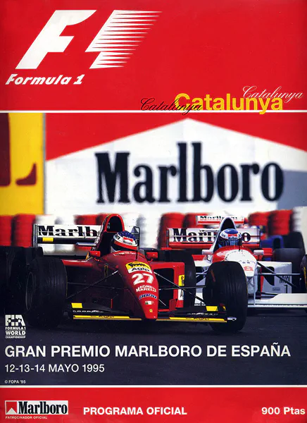 1995-05-14 | Gran Premio De Espana | Barcelona | Formula 1 Event Artworks | formula 1 event artwork | formula 1 programme cover | formula 1 poster | carsten riede