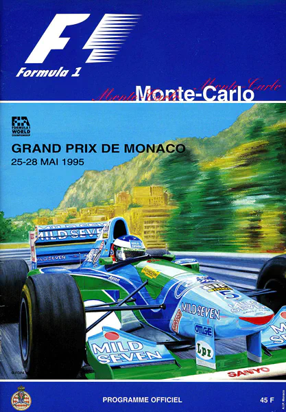 1995-05-28 | Grand Prix De Monaco | Monte Carlo | Formula 1 Event Artworks | formula 1 event artwork | formula 1 programme cover | formula 1 poster | carsten riede