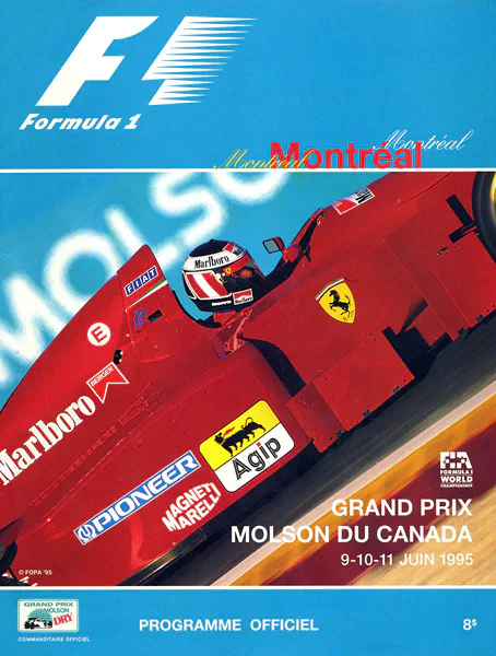 1995-06-11 | Grand Prix Du Canada | Montreal | Formula 1 Event Artworks | formula 1 event artwork | formula 1 programme cover | formula 1 poster | carsten riede