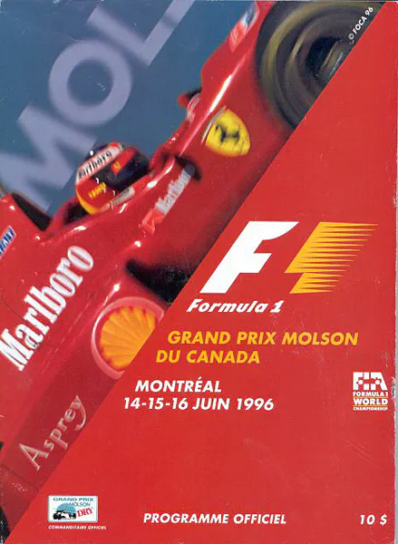 1996-06-16 | Grand Prix Du Canada | Montreal | Formula 1 Event Artworks | formula 1 event artwork | formula 1 programme cover | formula 1 poster | carsten riede