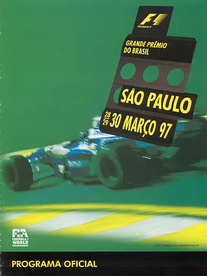 1997-03-30 | Grande Premio Do Brasil | Interlagos | Formula 1 Event Artworks | formula 1 event artwork | formula 1 programme cover | formula 1 poster | carsten riede