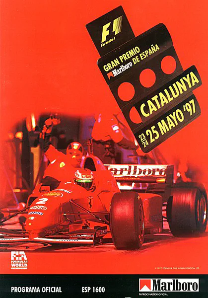 1997-05-25 | Gran Premio De Espana | Barcelona | Formula 1 Event Artworks | formula 1 event artwork | formula 1 programme cover | formula 1 poster | carsten riede