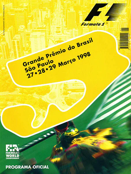 1998-03-29 | Grande Premio Do Brasil | Interlagos | Formula 1 Event Artworks | formula 1 event artwork | formula 1 programme cover | formula 1 poster | carsten riede