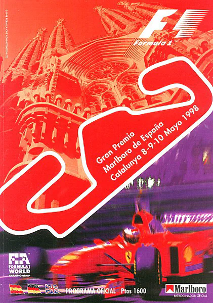 1998-05-10 | Gran Premio De Espana | Barcelona | Formula 1 Event Artworks | formula 1 event artwork | formula 1 programme cover | formula 1 poster | carsten riede