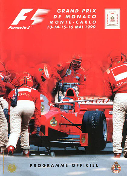 1999-05-16 | Grand Prix De Monaco | Monte Carlo | Formula 1 Event Artworks | formula 1 event artwork | formula 1 programme cover | formula 1 poster | carsten riede