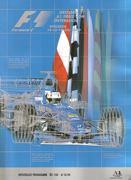 2000-07-16 | Grosser Preis von Österreich | Spielberg | Formula 1 Event Artworks | formula 1 event artwork | formula 1 programme cover | formula 1 poster | carsten riede