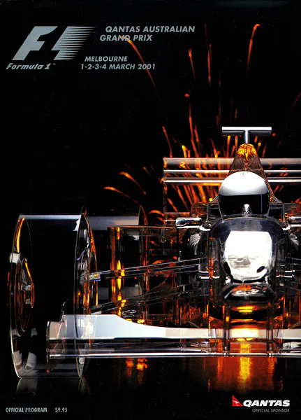 2001-03-04 | Australian Grand Prix | Melbourne | Formula 1 Event Artworks | formula 1 event artwork | formula 1 programme cover | formula 1 poster | carsten riede