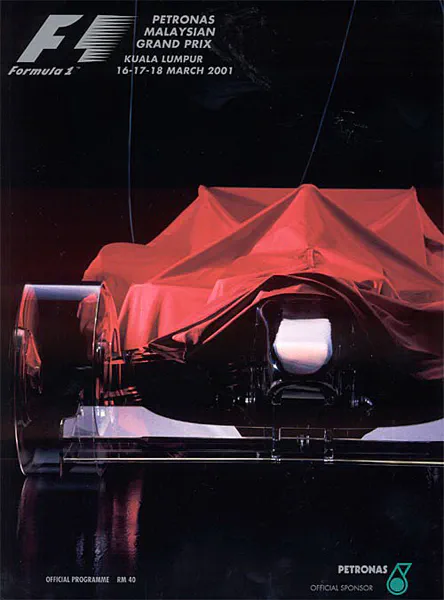 2001-03-18 | Malaysian Grand Prix | Sepang | Formula 1 Event Artworks | formula 1 event artwork | formula 1 programme cover | formula 1 poster | carsten riede