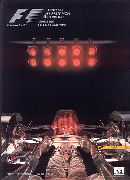 2001-05-13 | Grosser Preis von Österreich | Spielberg | Formula 1 Event Artworks | formula 1 event artwork | formula 1 programme cover | formula 1 poster | carsten riede