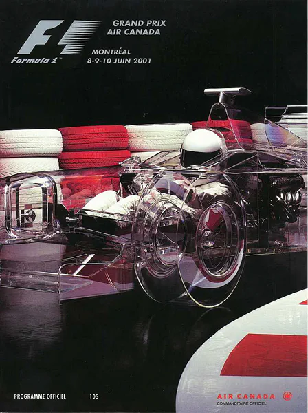 2001-06-10 | Grand Prix Du Canada | Montreal | Formula 1 Event Artworks | formula 1 event artwork | formula 1 programme cover | formula 1 poster | carsten riede