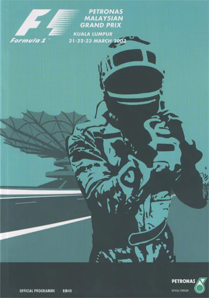 2003-03-23 | Malaysian Grand Prix | Sepang | Formula 1 Event Artworks | formula 1 event artwork | formula 1 programme cover | formula 1 poster | carsten riede