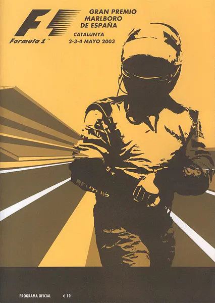 2003-05-04 | Gran Premio De Espana | Barcelona | Formula 1 Event Artworks | formula 1 event artwork | formula 1 programme cover | formula 1 poster | carsten riede