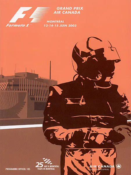 2003-06-15 | Grand Prix Du Canada | Montreal | Formula 1 Event Artworks | formula 1 event artwork | formula 1 programme cover | formula 1 poster | carsten riede