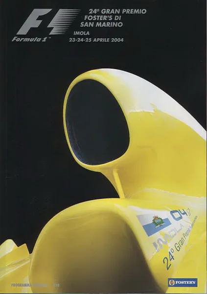 2004-04-25 | Gran Premio Di San Marino | Imola | Formula 1 Event Artworks | formula 1 event artwork | formula 1 programme cover | formula 1 poster | carsten riede