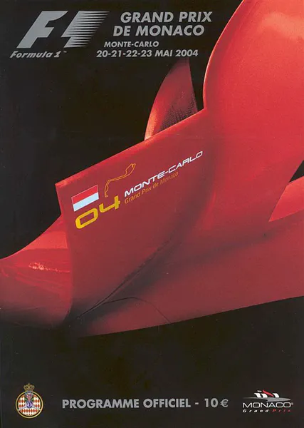 2004-05-23 | Grand Prix De Monaco | Monte Carlo | Formula 1 Event Artworks | formula 1 event artwork | formula 1 programme cover | formula 1 poster | carsten riede