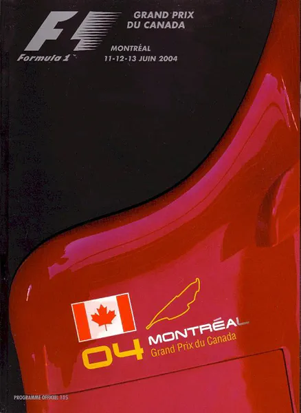 2004-06-13 | Grand Prix Du Canada | Montreal | Formula 1 Event Artworks | formula 1 event artwork | formula 1 programme cover | formula 1 poster | carsten riede