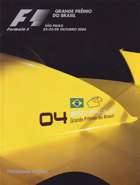 2004-10-24 | Grande Premio Do Brasil | Interlagos | Formula 1 Event Artworks | formula 1 event artwork | formula 1 programme cover | formula 1 poster | carsten riede