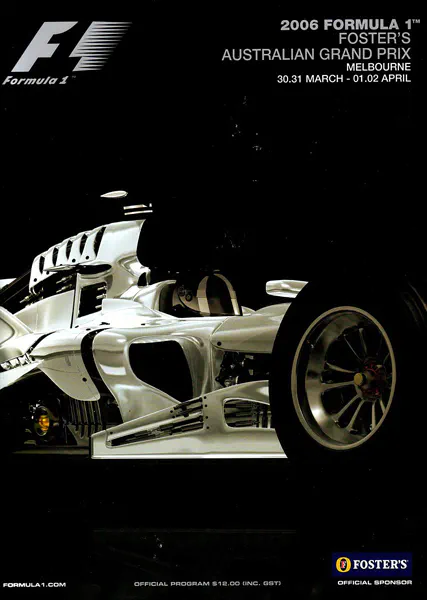 2006-04-02 | Australian Grand Prix | Melbourne | Formula 1 Event Artworks | formula 1 event artwork | formula 1 programme cover | formula 1 poster | carsten riede