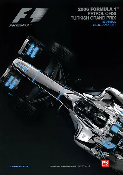 2006-08-27 | Turkish Grand Prix | Istanbul | Formula 1 Event Artworks | formula 1 event artwork | formula 1 programme cover | formula 1 poster | carsten riede