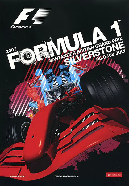 2007-07-08 | British Grand Prix | Silverstone | Formula 1 Event Artworks | formula 1 event artwork | formula 1 programme cover | formula 1 poster | carsten riede