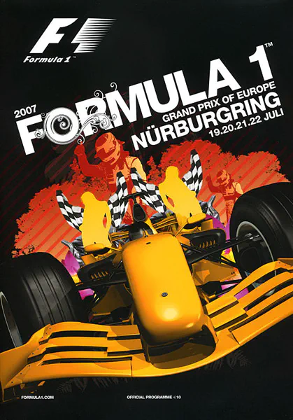2007-07-22 | Grosser Preis von Europa | Nürburgring | Formula 1 Event Artworks | formula 1 event artwork | formula 1 programme cover | formula 1 poster | carsten riede