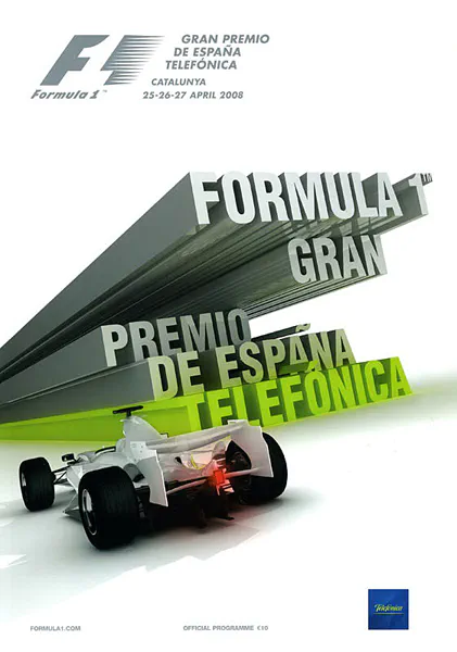 2008-04-27 | Gran Premio De Espana | Barcelona | Formula 1 Event Artworks | formula 1 event artwork | formula 1 programme cover | formula 1 poster | carsten riede