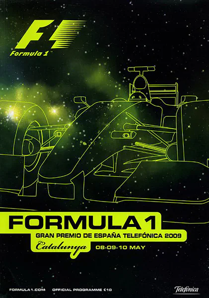 2009-05-10 | Gran Premio De Espana | Barcelona | Formula 1 Event Artworks | formula 1 event artwork | formula 1 programme cover | formula 1 poster | carsten riede