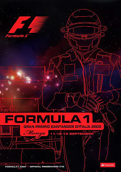 2009-09-13 | Gran Premio D`Italia | Monza | Formula 1 Event Artworks | formula 1 event artwork | formula 1 programme cover | formula 1 poster | carsten riede