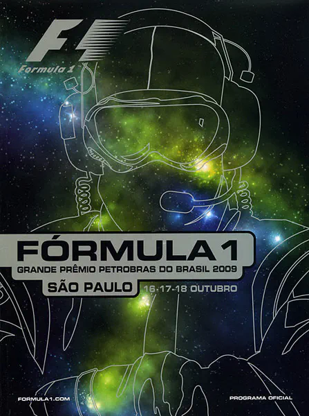 2009-10-18 | Grande Premio Do Brasil | Interlagos | Formula 1 Event Artworks | formula 1 event artwork | formula 1 programme cover | formula 1 poster | carsten riede