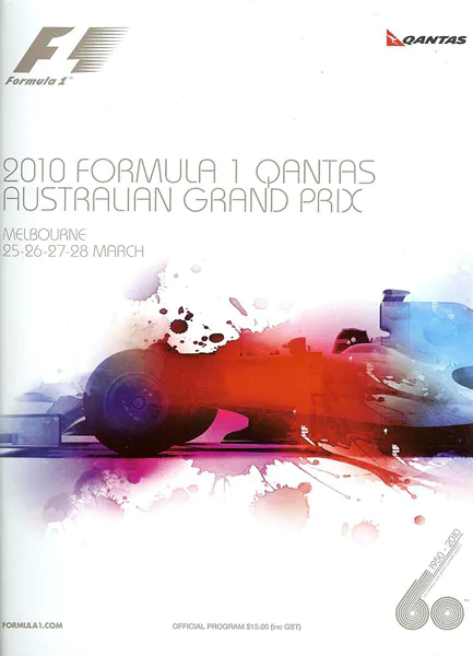 2010-03-28 | Australian Grand Prix | Melbourne | Formula 1 Event Artworks | formula 1 event artwork | formula 1 programme cover | formula 1 poster | carsten riede