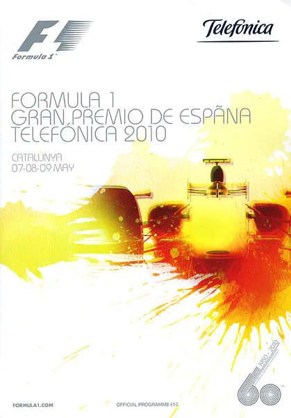 2010-05-09 | Gran Premio De Espana | Barcelona | Formula 1 Event Artworks | formula 1 event artwork | formula 1 programme cover | formula 1 poster | carsten riede