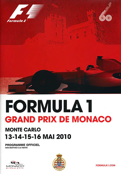 2010-05-16 | Grand Prix De Monaco | Monte Carlo | Formula 1 Event Artworks | formula 1 event artwork | formula 1 programme cover | formula 1 poster | carsten riede