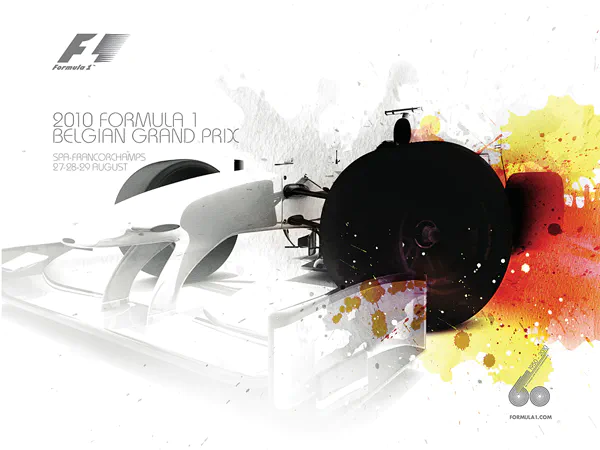 2010-08-29 | Grand Prix De Belgique | Spa-Francorchamps | Formula 1 Event Artworks | formula 1 event artwork | formula 1 programme cover | formula 1 poster | carsten riede
