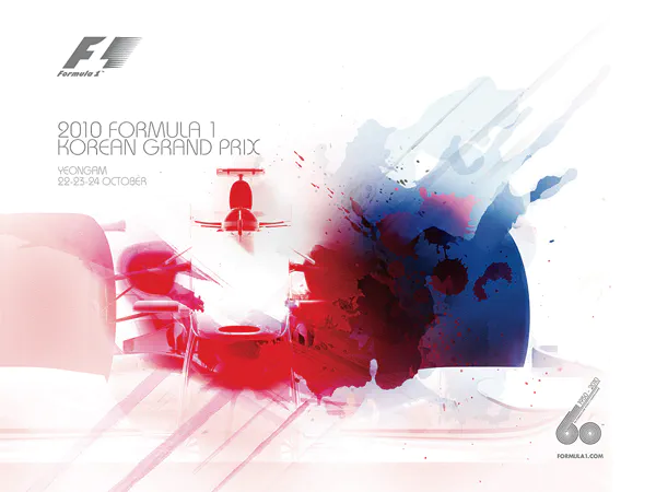 2010-10-24 | Korean Grand Prix | Yeongam | Formula 1 Event Artworks | formula 1 event artwork | formula 1 programme cover | formula 1 poster | carsten riede