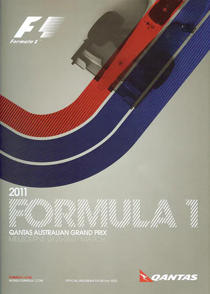 2011-03-27 | Australian Grand Prix | Melbourne | Formula 1 Event Artworks | formula 1 event artwork | formula 1 programme cover | formula 1 poster | carsten riede