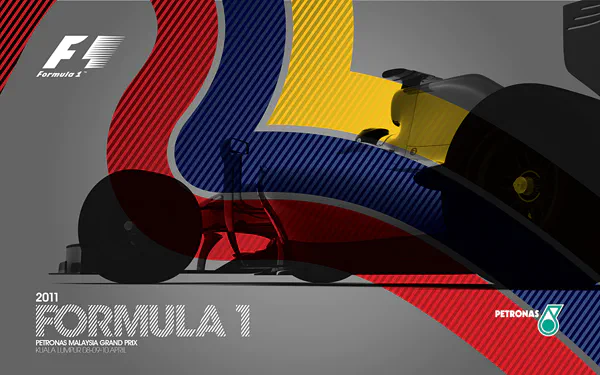 2011-04-10 | Malaysian Grand Prix | Sepang | Formula 1 Event Artworks | formula 1 event artwork | formula 1 programme cover | formula 1 poster | carsten riede
