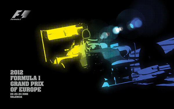 2012-06-24 | Gran Premio De Europa | Valencia | Formula 1 Event Artworks | formula 1 event artwork | formula 1 programme cover | formula 1 poster | carsten riede