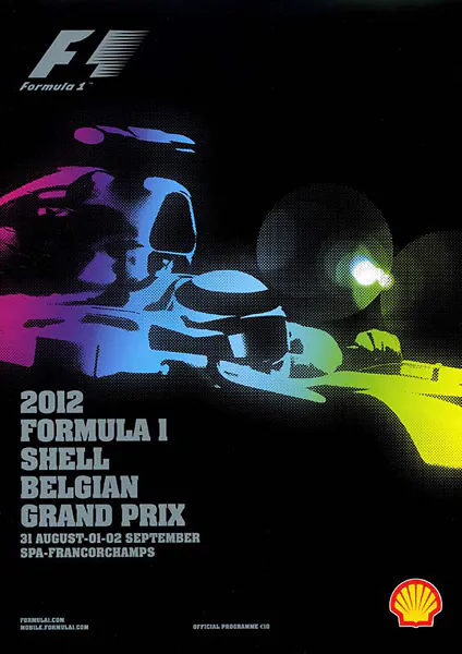 2012-09-02 | Grand Prix De Belgique | Spa-Francorchamps | Formula 1 Event Artworks | formula 1 event artwork | formula 1 programme cover | formula 1 poster | carsten riede